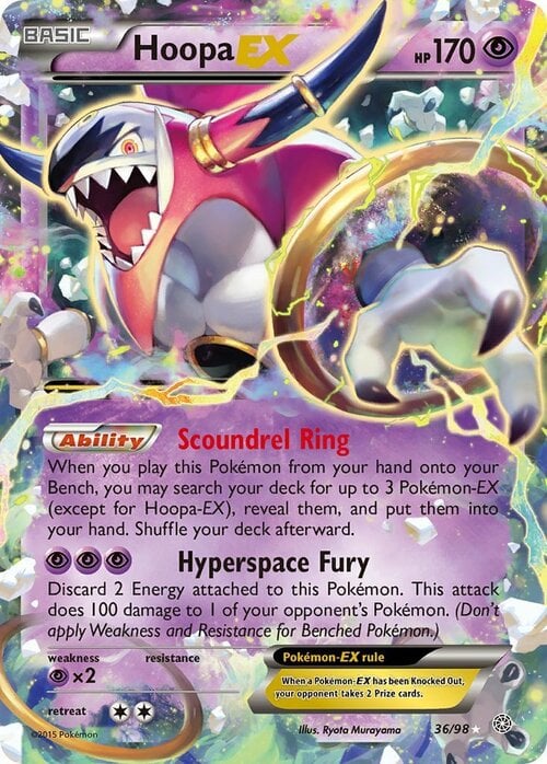 Hoopa EX [Scoundrel Ring | Hyperspace Fury] Card Front