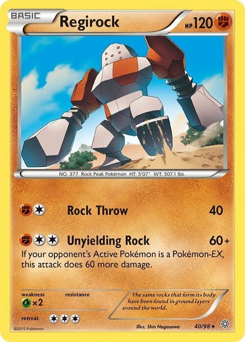 Regirock [Rock Throw | Unyielding Rock] Card Front