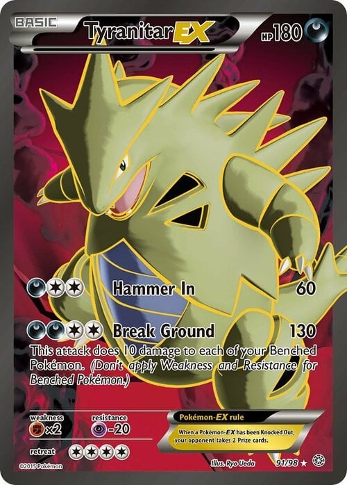 Tyranitar EX [Hammer In | Break Ground] Card Front