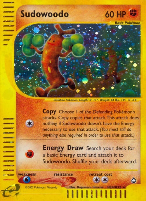 Sudowoodo [Copy | Energy Draw] Card Front