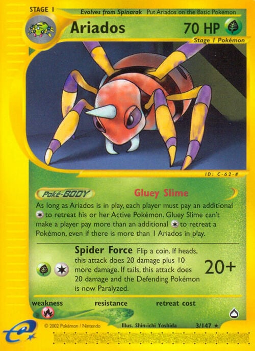 Ariados [Gluey Slime | Spider Force] Card Front