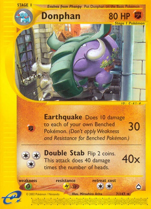 Donphan [Earthquake | Double Stab] Card Front