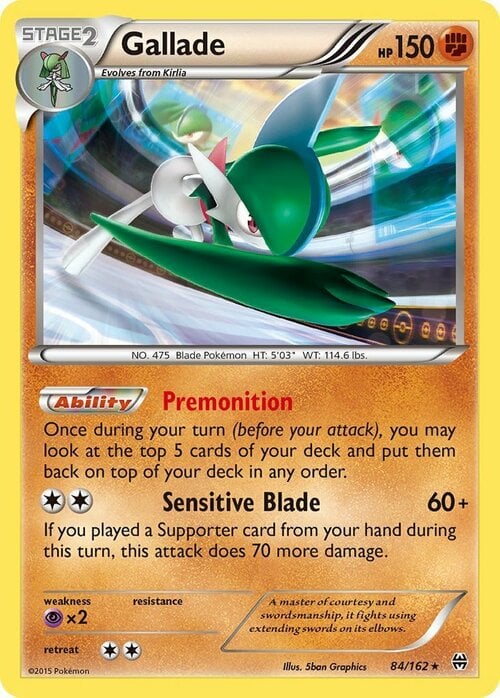 Gallade [Sensitive Blade] Card Front