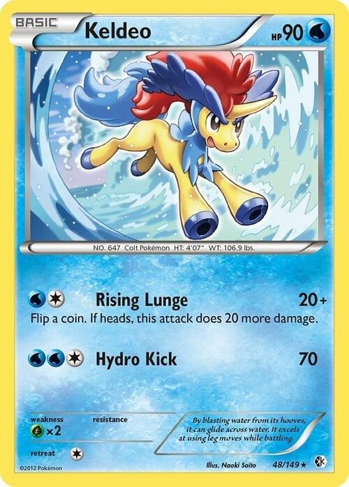 Keldeo [Rising Lunge | Hydro Kick] Card Front