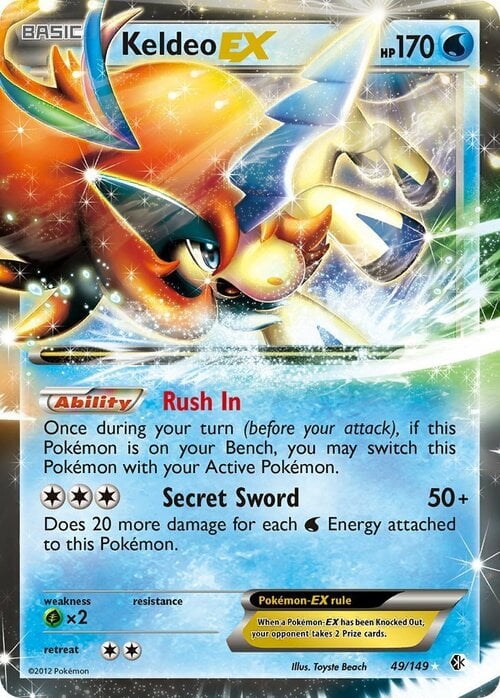 Keldeo EX [Rush In | Secret Sword] Card Front