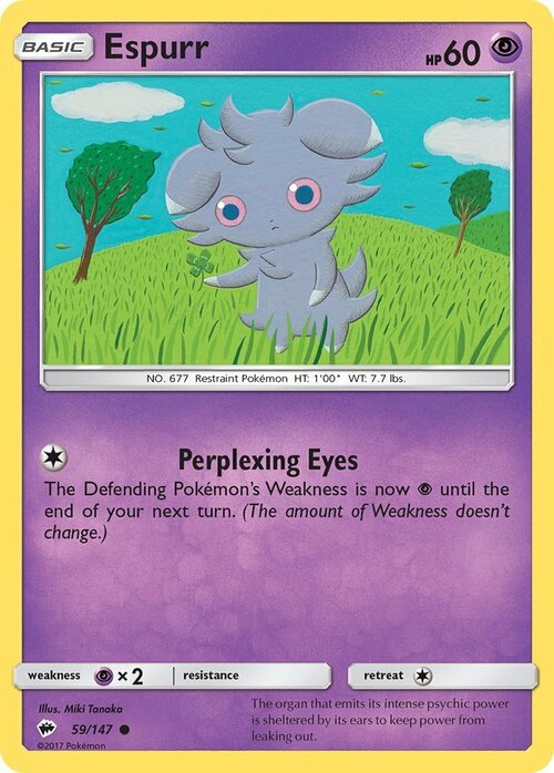 Espurr [Perplexing Eyes] Card Front