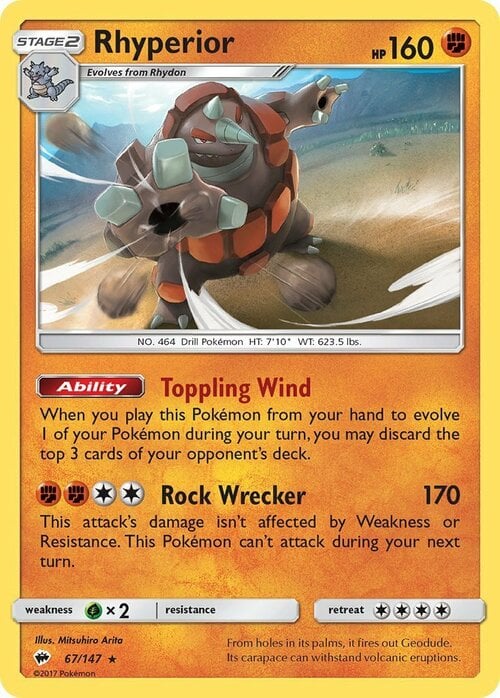Rhyperior [Toppling Wind | Rock Wrecker] Card Front