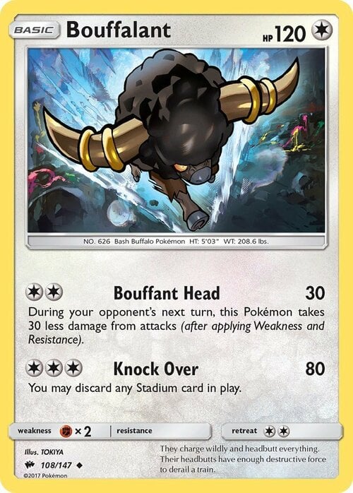 Bouffalant [Bouffant Head | Knock Over] Card Front