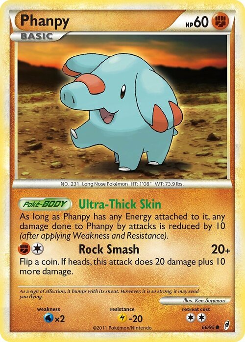 Phanpy [Ultra-Thick Skin | Rock Smash] Card Front