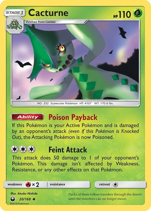 Cacturne [Poison Payback | Feint Attack] Card Front