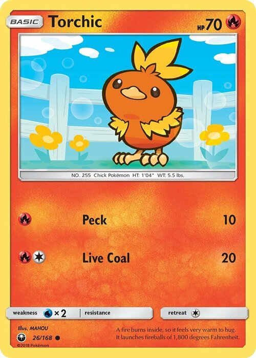 Torchic [Peck | Live Coal] Card Front