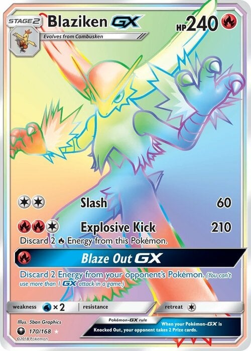 Blaziken GX Card Front