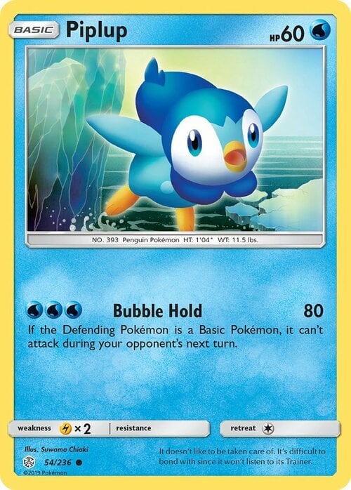 Piplup [Bubble Hold] Card Front
