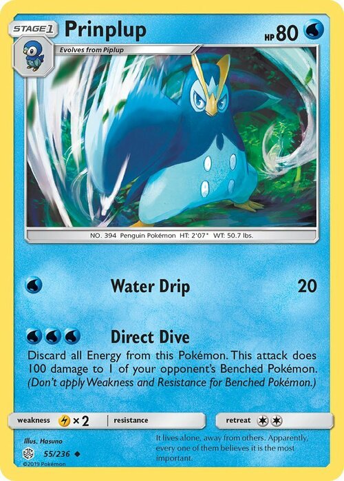 Prinplup [Water Drip | Direct Dive] Card Front
