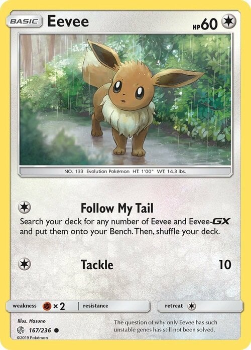 Eevee [Follow My Tail | Tackle] Card Front