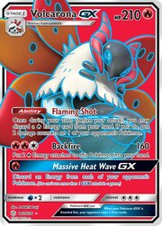 Volcarona GX [Flaming Shot | Backfire | Massive Heat Wave GX]