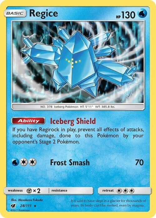 Regice [Iceberg Shield | Frost Smash] Card Front
