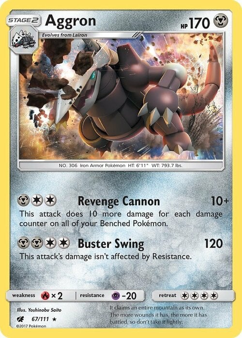 Aggron [Revenge Cannon | Buster Swing] Frente