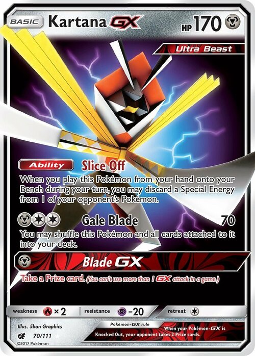 Kartana GX [Slice Off | Gale Blade | Blade GX] Card Front