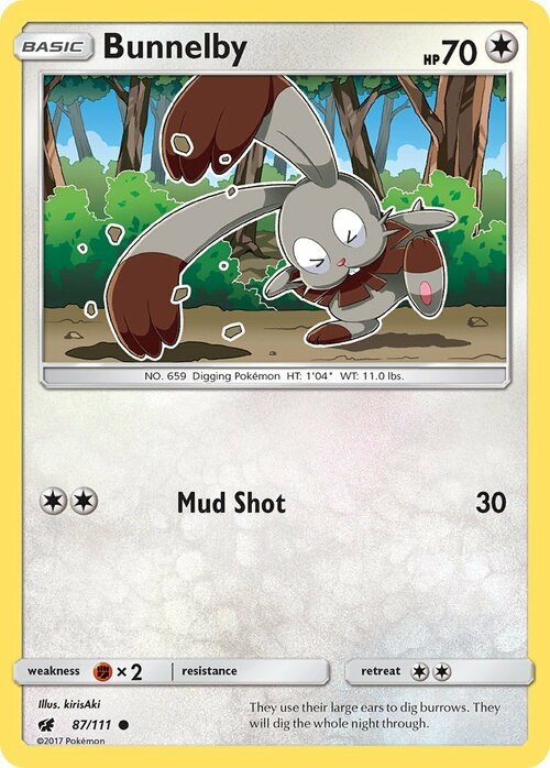 Bunnelby [Mud Shot] Card Front