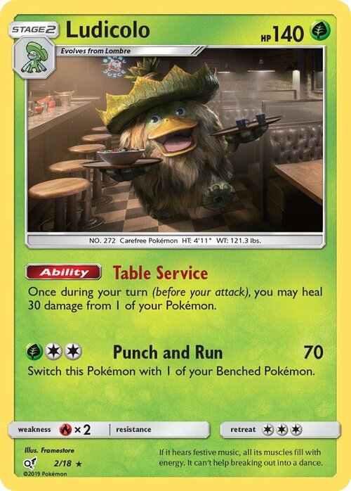Ludicolo [Table Service | Punch and Run] Card Front