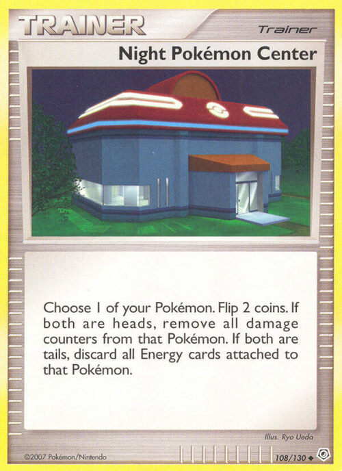 Centro Pokémon Notturno Card Front