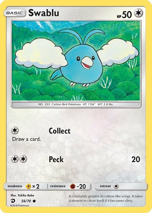 Swablu [Collect | Peck] Card Front