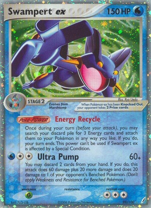 Swampert EX Card Front