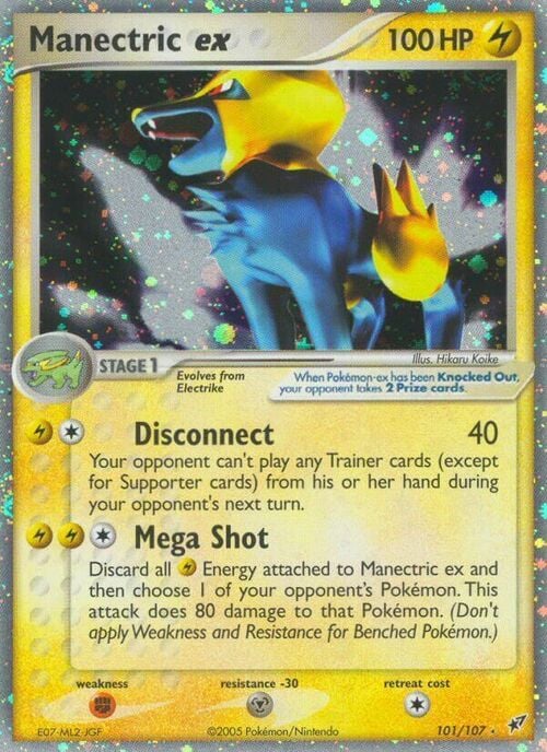 Manectric EX Card Front