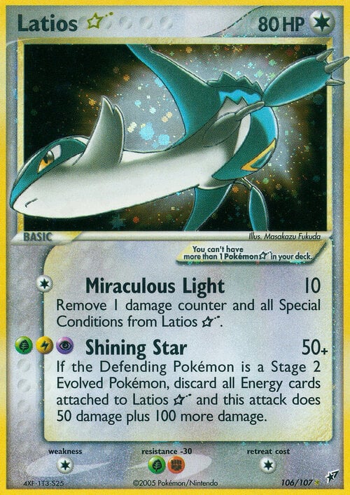 Latios Gold Star Card Front