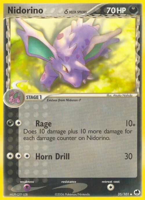 Nidorino δ Card Front