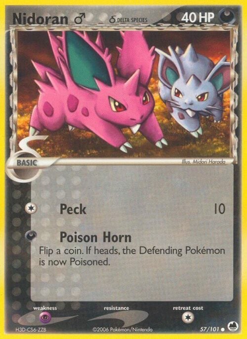 Nidoran ♂ δ Delta Species [Peck | Poison Horn] Card Front