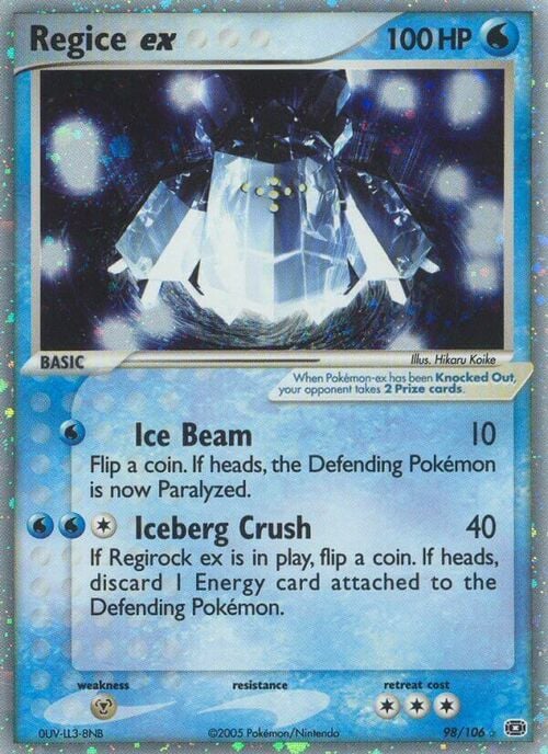 Regice EX Card Front