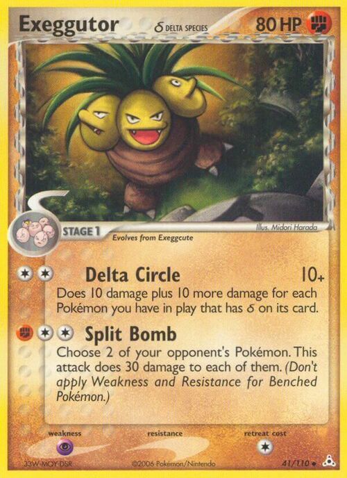 Exeggutor δ Delta Species Card Front