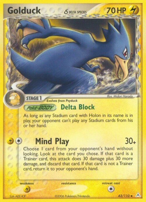 Golduck δ Frente