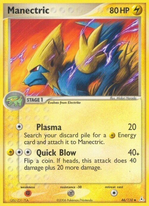 Manectric Card Front