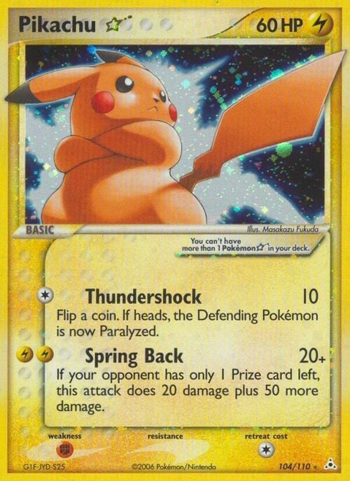 Pikachu ☆ Card Front