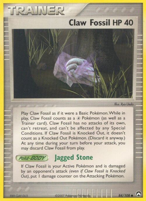 Claw Fossil Card Front