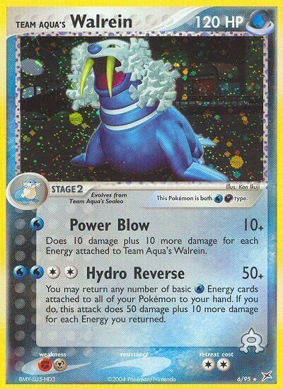 Team Aqua's Walrein Card Front