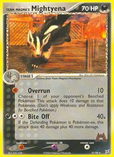 Team Magma Mightyena Card Front