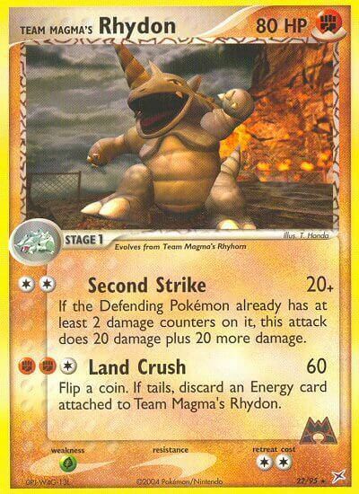 Team Magma Rhydon Card Front