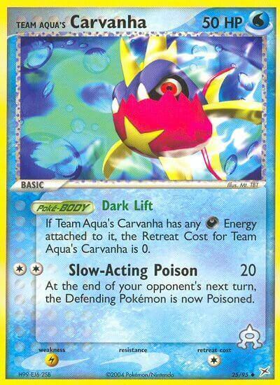 Team Aqua's Carvanha Card Front