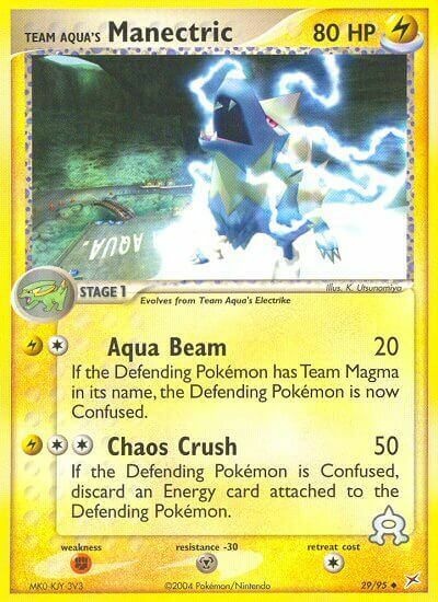 Team Aqua's Manectric Card Front