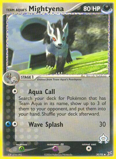 Team Aqua's Mightyena Frente