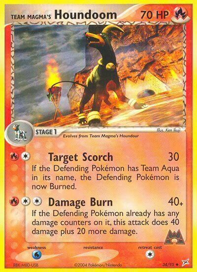 Team Magma Houndoom Card Front