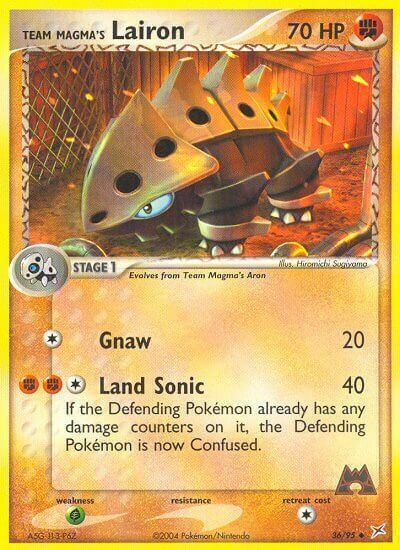 Team Magma Lairon Card Front