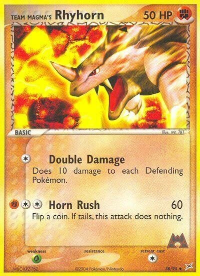 Team Magma Rhyhorn Card Front