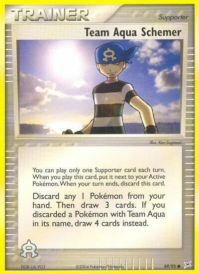 Team Aqua Schemer Card Front