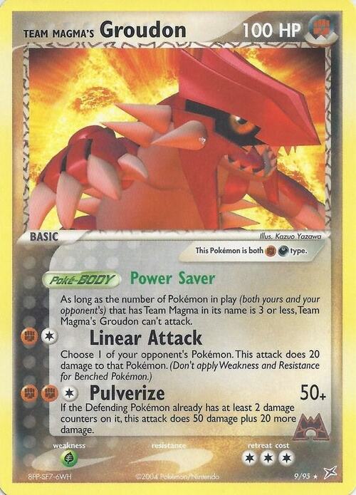 Team Magma's Groudon Card Front