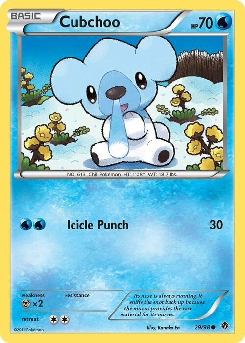 Cubchoo [Icicle Punch] Frente